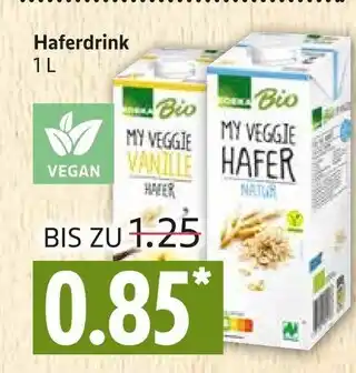 Marktkauf Bio my veggie hafer vanille oder my veggie hafer natur Angebot