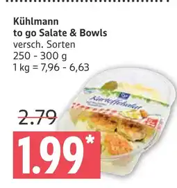 Marktkauf Kühlmann to go salate & bowls Angebot