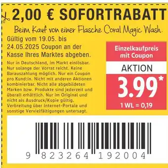 Marktkauf Coral magic wash Angebot