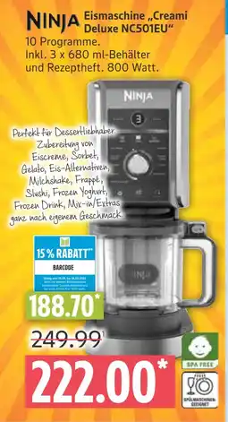 Marktkauf Ninja eismaschine creami deluxe nc501eu Angebot