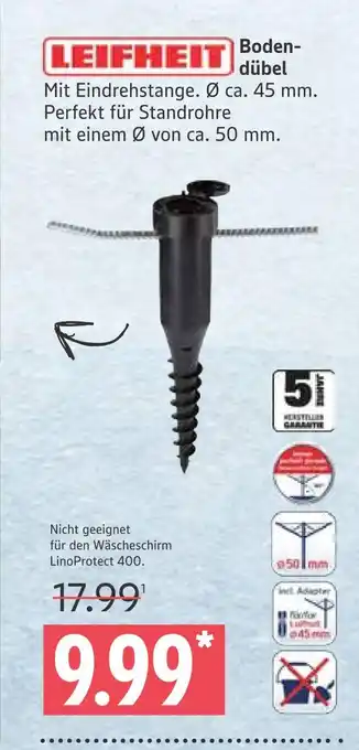 Marktkauf Leifheit bodendübel Angebot