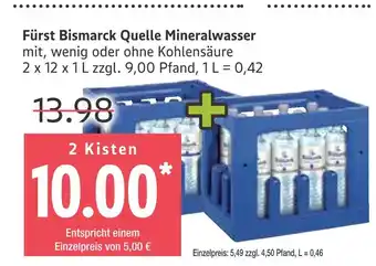 Marktkauf Fürst bismarck quelle mineralwasser Angebot