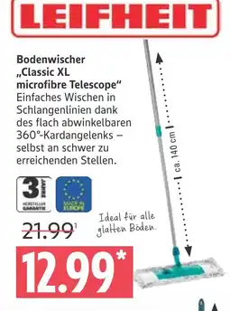 Marktkauf Leifheit bodenwischer „classic xl microfibre telescope“ Angebot