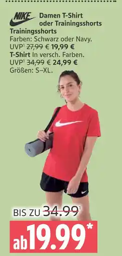 Marktkauf Nike damen t-shirt oder trainingsshorts Angebot