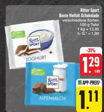 E-Center Ritter sport bunte vielfalt schokolade Angebot