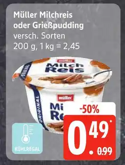 Edeka Müller milchreis oder grießpudding Angebot