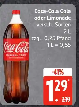 Edeka Coca-cola cola oder limonade Angebot