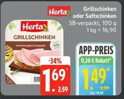 Edeka Herta grillschinken Angebot
