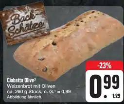 E-Center Back schätze ciabatta olive³ Angebot