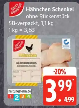 Edeka Gutes gewissen hähnchen schenkel Angebot