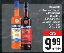 E-Center Ramazzotti verschiedene sorten oder aperitivo alkoholfrei Angebot