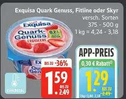 Edeka Exquisa quark genuss, fitline oder skyr Angebot