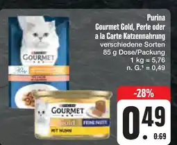 E-Center Purina gourmet gold, perle oder a la carte katzennahrung Angebot