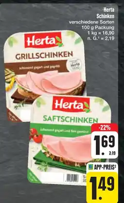 E-Center Herta grillschinken Angebot