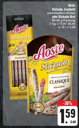 E-Center Aoste stickado, longhetti oder stickado-brot Angebot