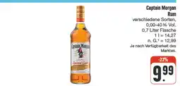 nah & gut Captain morgan rum Angebot