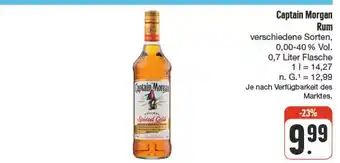 nah & gut Captain morgan rum Angebot