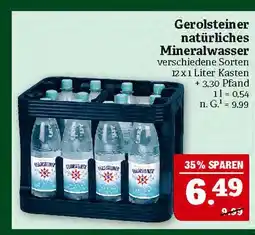 Marktkauf Gerolsteiner natürliches mineralwasser Angebot