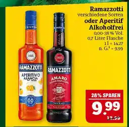 Marktkauf Ramazzotti verschiedene sorten oder aperitif alkoholfrei Angebot