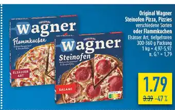 diska Wagner steinofen pizza, pizzies oder flammkuchen Angebot