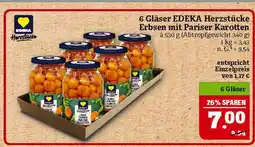 Marktkauf Edeka herzstücke erbsen mit pariser karotten Angebot