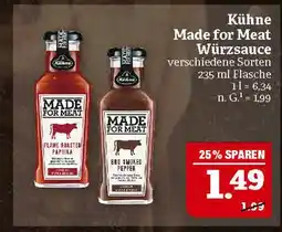 Marktkauf Kühne made for meat würzsauce Angebot