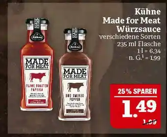 Marktkauf Kühne made for meat würzsauce Angebot
