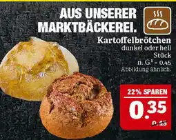 Marktkauf Kartoffelbrötchen dunkel Angebot