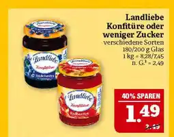 Marktkauf Landliebe konfitüre oder weniger zucker Angebot