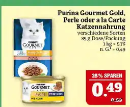 Marktkauf Purina gourmet gold, perle oder a la carte katzennahrung Angebot