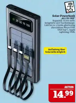 Marktkauf Ego solar-powerbank all in one Angebot