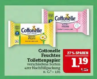 Marktkauf Cottonelle feuchtes toilettenpapier Angebot