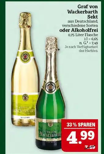 Marktkauf Graf von wackerbarth sekt Angebot