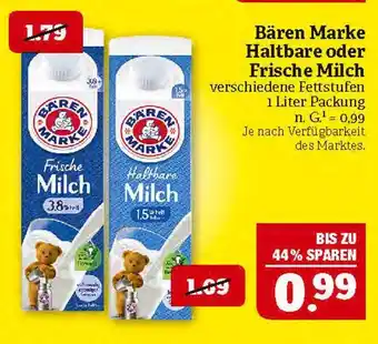 Marktkauf Bären marke haltbare oder frische milch Angebot