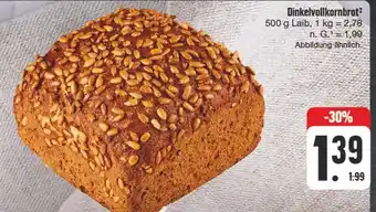 Edeka Dinkelvollkornbrot Angebot