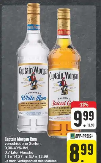 Edeka Captain morgan white rum Angebot