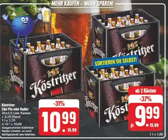 Edeka Köstritzer edel pils oder radler Angebot