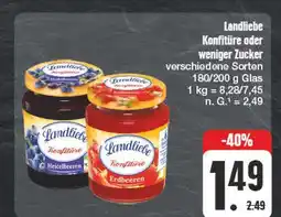 Edeka Landliebe konfitüre oder weniger zucker Angebot