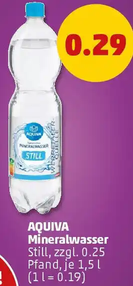 PENNY AQUIVA Mineralwasser Angebot