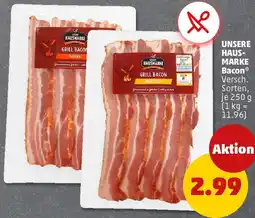 PENNY UNSERE HAUSMARKE Bacon Angebot