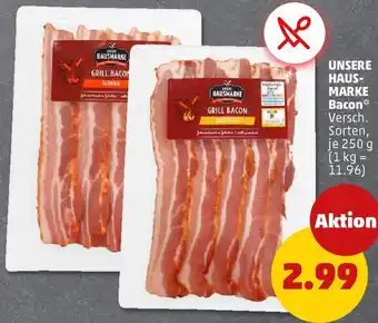 PENNY UNSERE HAUSMARKE Bacon Angebot