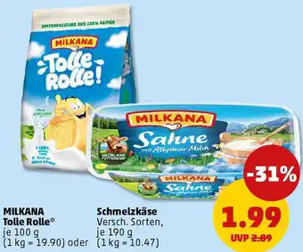 PENNY MILKANA Tolle Rolle oder Schmelzkäse Angebot
