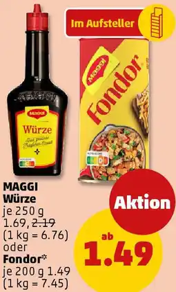 PENNY MAGGI Würze oder Fondor Angebot