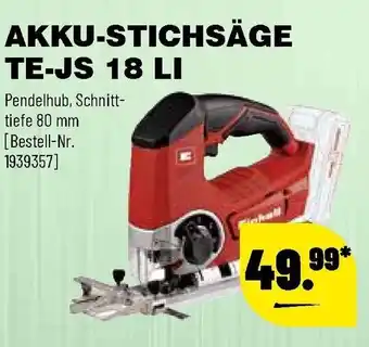 Leitermann Baumarkt Einhell Akku Stichsäge TE-JS 18 LI Angebot