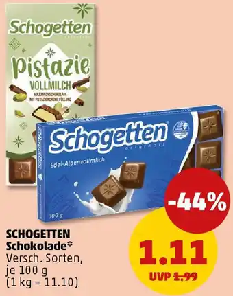 PENNY SCHOGETTEN Schokolade Angebot