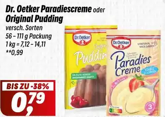 Simmel Dr. Oetker Paradiescreme oder Original Pudding Angebot