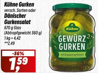 Simmel Kühne Gurken oder Dänischer Gurkensalat Angebot