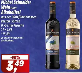 Simmel Michel Schneider Wein oder Alkoholfrei Angebot