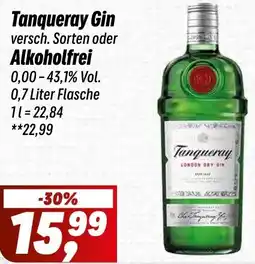 Simmel Tanqueray Gin oder Alkoholfrei Angebot