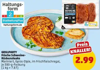 PENNY GRILLPARTY Frische Schweine Rückensteaks Angebot